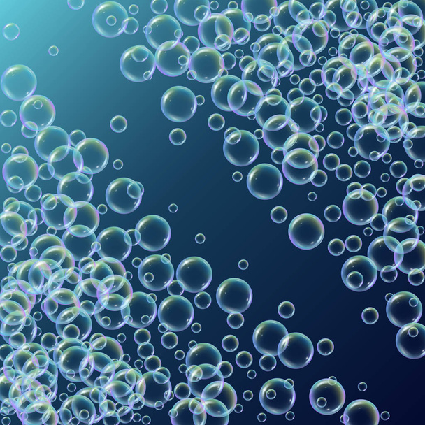 Shampooing mousse avec bulles réalistes colorées
 - Vecteur, image