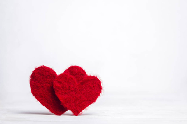 Hearts on a white background - a symbol of love. - Φωτογραφία, εικόνα
