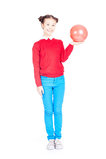 Girl with a ball - Fotoğraf, Görsel