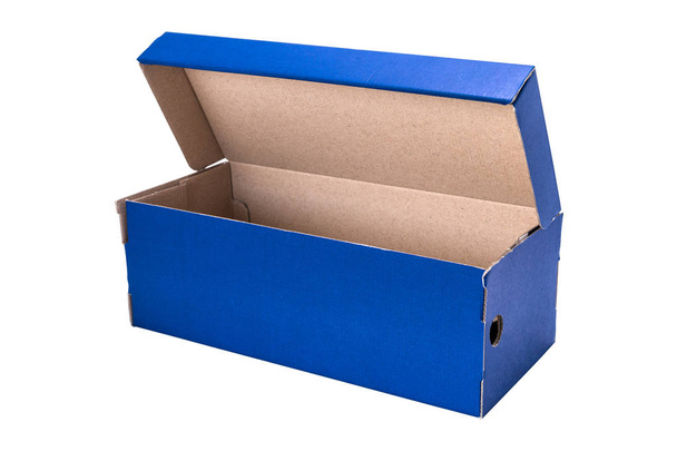 Синий открытый ящик для обуви
 - Фото, изображение