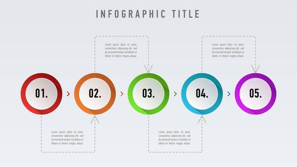 Abstract infographics number options template. Infographic elements design vector illustration. Web banner information. - ベクター画像