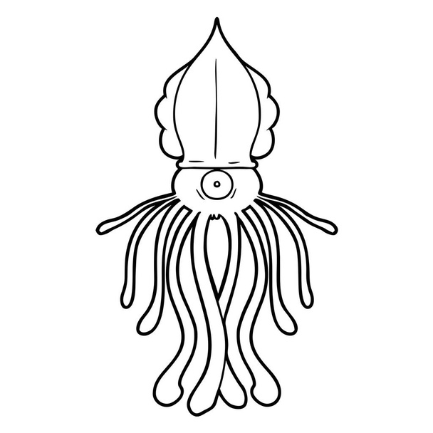 illustrazione vettoriale dei calamari dei cartoni animati
 - Vettoriali, immagini