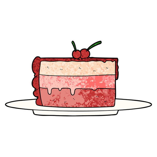 vector illustration of cartoon cake - Вектор,изображение