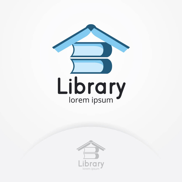 Library logo design. Books vector illustration for Homeschooling, Education, Bookstore. Vector illustration of book icon - vector logo template - Vector, Image