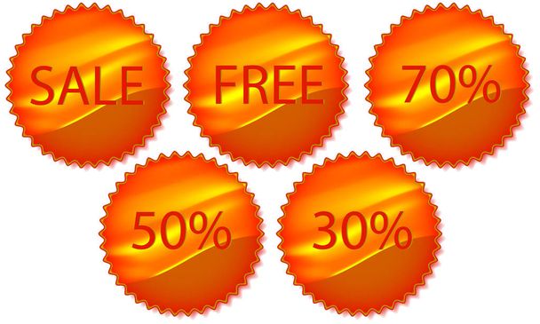 Special discount sale stickers, vector illustration for your des - Vector, Image