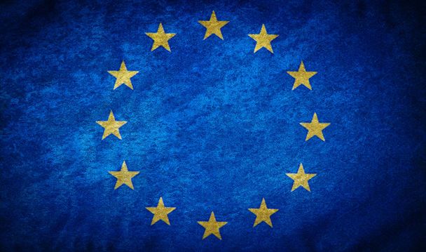 Európai grunge zászló retro - Fotó, kép