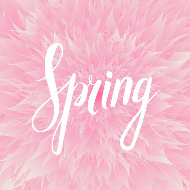 Spring wording with floral elements. - ベクター画像