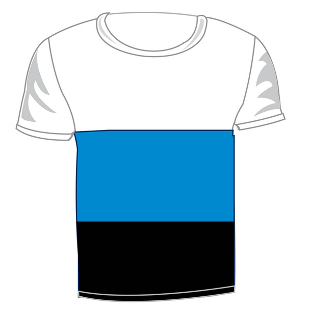 T-shirt flag Estonia - Vettoriali, immagini