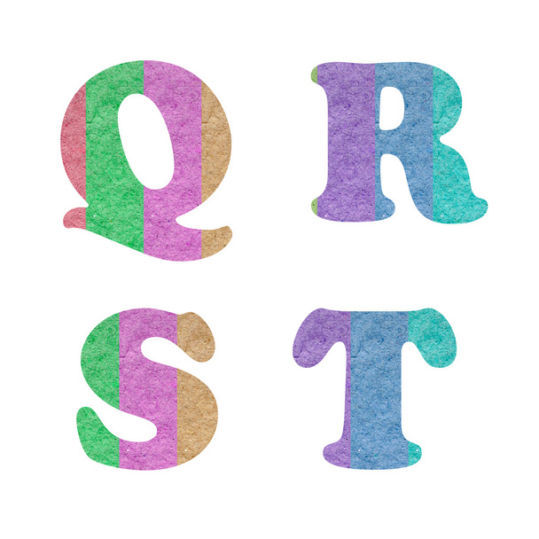 brief alfabet door kleurrijke papier hergebruikt - Foto, afbeelding