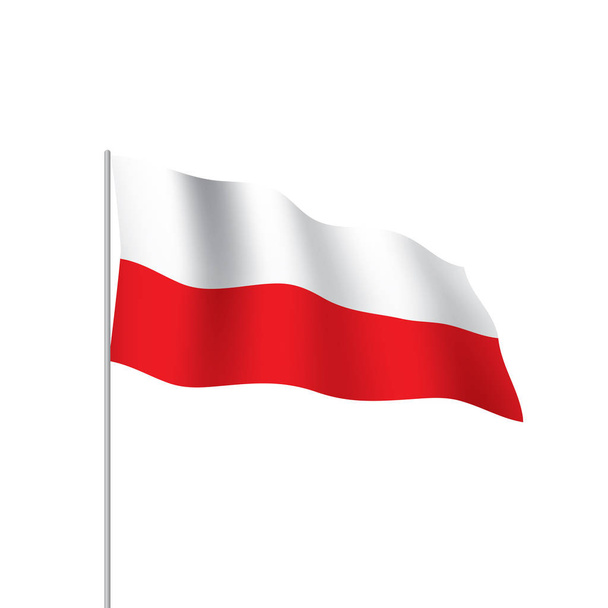 Polnische Flagge, Vektorabbildung - Vektor, Bild
