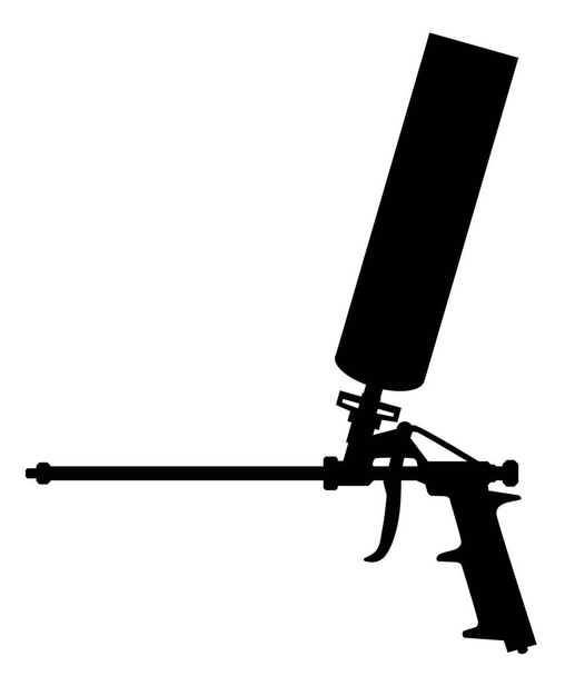Schuim pistool. Het hulpprogramma voor de reparatie en installatie van kunststof ramen vector eps 10 - Vector, afbeelding