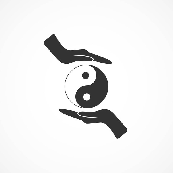 Icône d'image vectorielle Yin Yang symbole
. - Vecteur, image