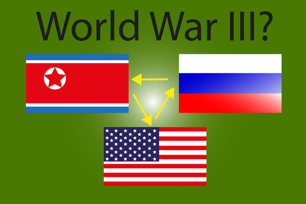 Возможность третьей мировой войны
  - Вектор,изображение