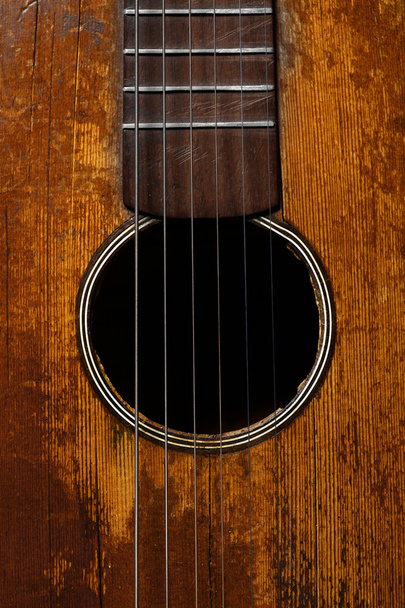 Régi gitár-részlet - Fotó, kép