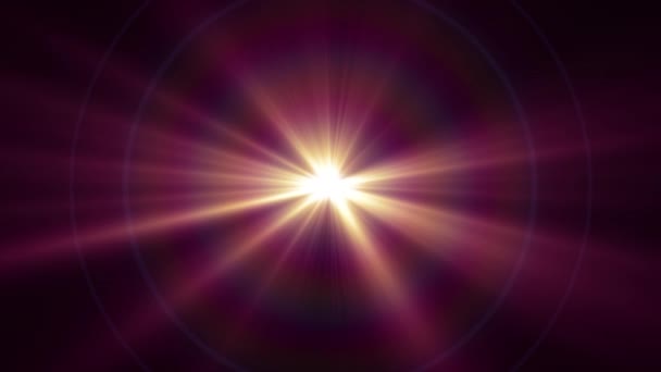 Center villódzó csillagos sun fény optikai lencse trapéznadrág fényes animáció művészeti háttér hurok új minőségű természetes világítás lámpa sugarak hatása dinamikus színes világos videofelvétel - Felvétel, videó