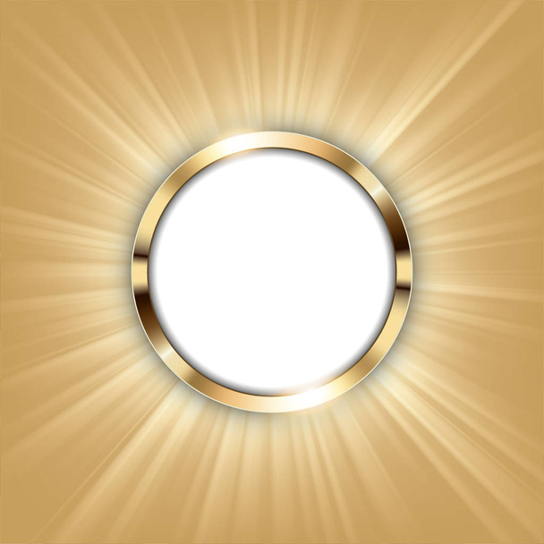 Metallic ring with text space and Light illuminated Vector Illustration - Вектор, зображення