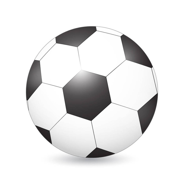 Ποδόσφαιρο (ποδόσφαιρο) μπάλα σε λευκό. Εικονογράφηση διάνυσμα - Διάνυσμα, εικόνα