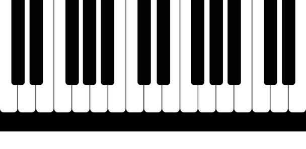Wzór z czarno-białe klawisze fortepianu. Ilustracja wektorowa - Wektor, obraz