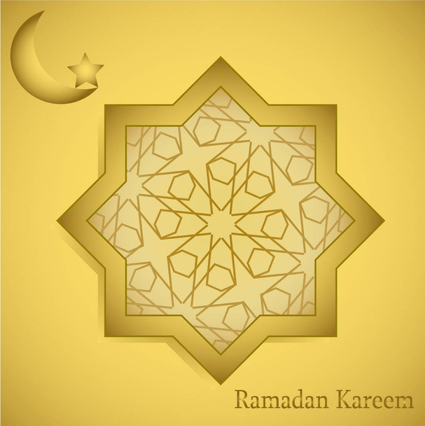 Рамадан Карім каліграфії в восьмикутної Арабська Орнамент фону як - Вектор, зображення