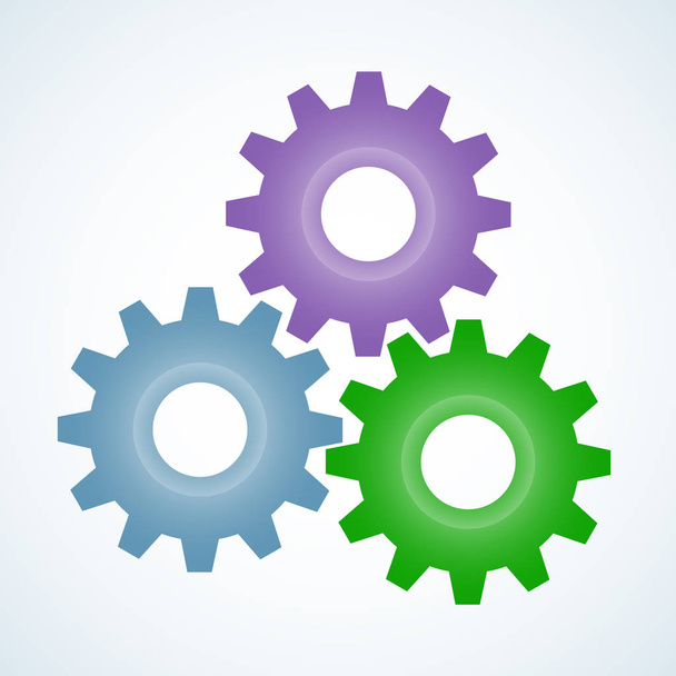 Gear icon with place for your text. Vector illustration - Vektor, Bild