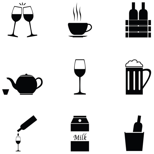 Set de iconos de bebidas
 - Vector, imagen