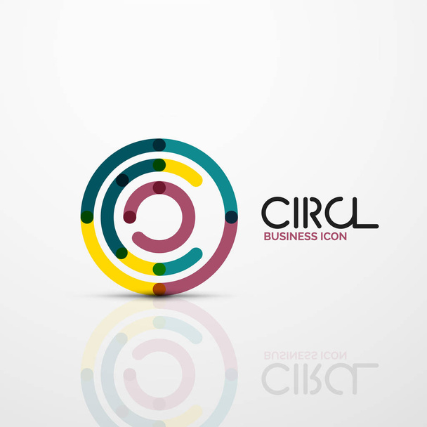 Αφηρημένη στροβιλισμού γραμμές σύμβολο, το εικονίδιο με το λογότυπο κύκλο - Διάνυσμα, εικόνα