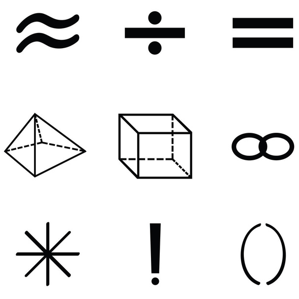 Conjunto de iconos matemáticos
 - Vector, Imagen