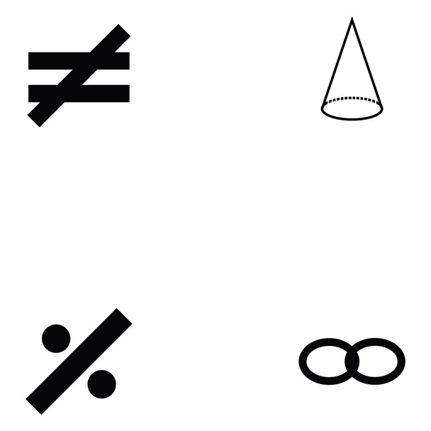 Matematik Icon set - Vektör, Görsel