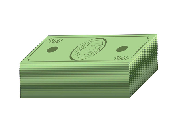 пучок доларів ізольований фондовий значок Векторний дизайн ілюстрації
 - Вектор, зображення