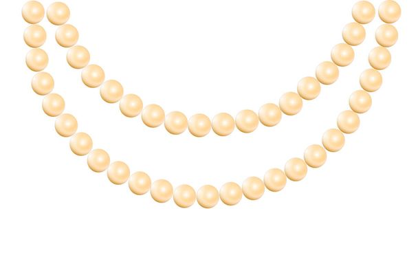 Pearl necklace isolated illustration vector - Vector, Image