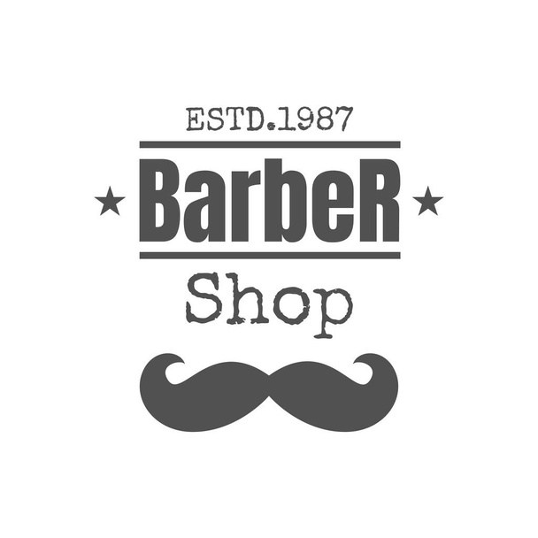 vintage barbershop badge or logo - Vektör, Görsel