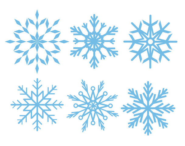 Set of beautiful snowflakes for your design, stock vector illust - Vector, Imagen