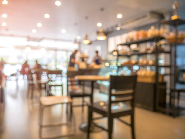 Blerred background,coffee shop with warm light - Zdjęcie, obraz