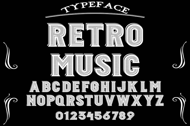 Vintage Font handcrafted vector script alphabet,design handwritten,brush,retro,old style design,letters,vintage,labels,illustration,grunge,graphics,banners - Vector, Image