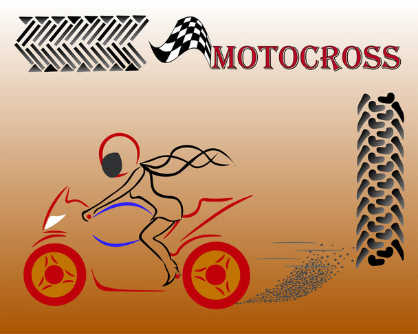 Мотокросс - Вектор,изображение