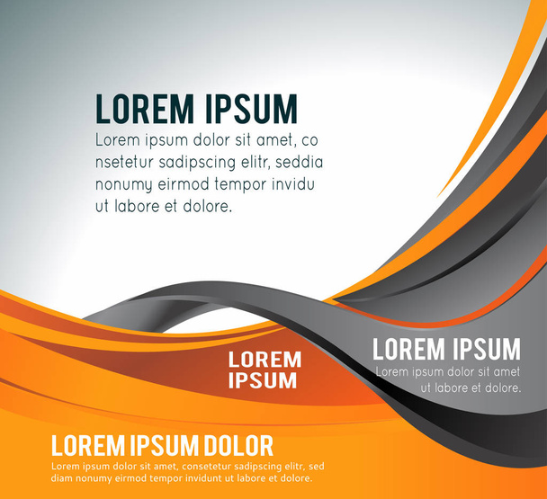 Abstract background design with waves for brochure, poster or cover - Vetor, Imagem