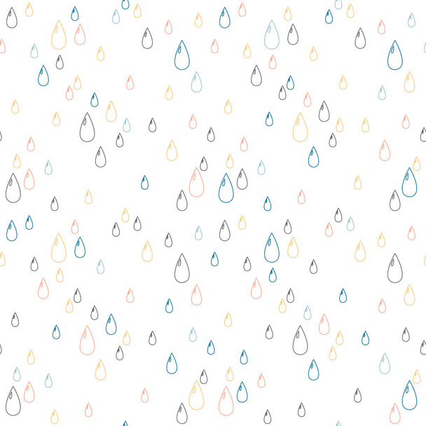 Raindrops seamless pattern. Vector illustration. - Vektor, obrázek