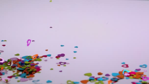 heart confetti blows away - Footage, Video