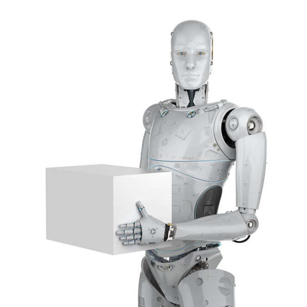 robot hold box - Photo, Image