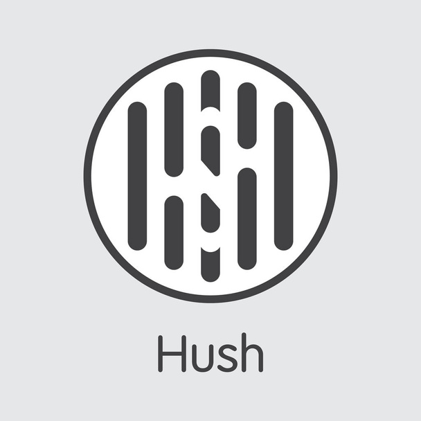 Hush Cryptocurrency - Vector Colored Logo. - Vector, Image