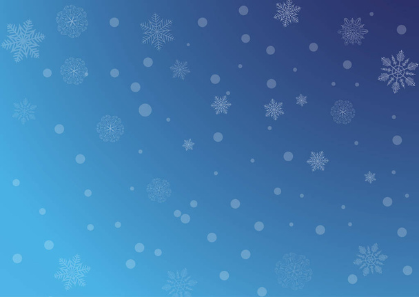 lumihiutaleet sinisellä pohjalla - Vektori, kuva
