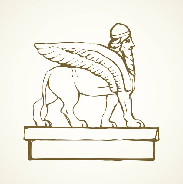 Ancient griffin. Vector drawing - Vector, Image