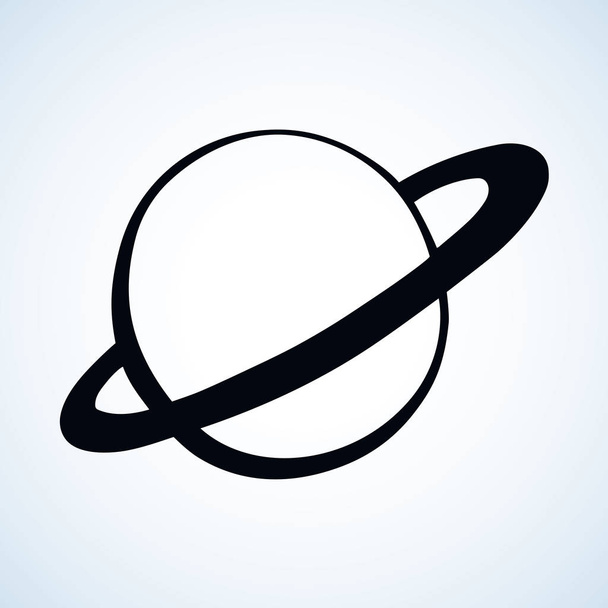 Сатурн. Векторный рисунок
 - Вектор,изображение