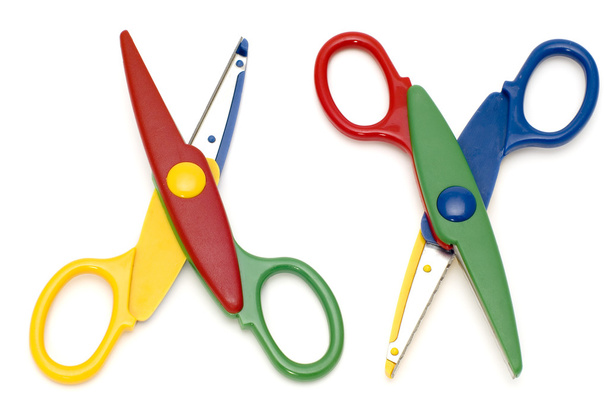 Wavy scissors on white - Photo, Image