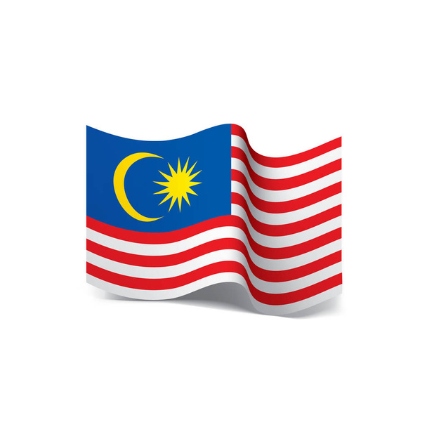Флаг Малайзии, векторная иллюстрация
 - Вектор,изображение