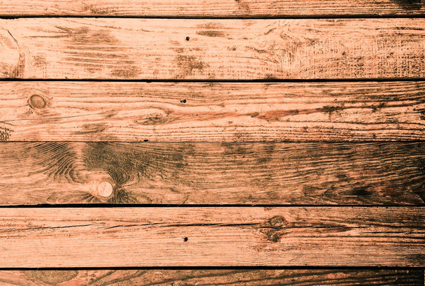 Wood texture background, brown wooden planks. Grunge washed wood table pattern top view. - Photo, Image