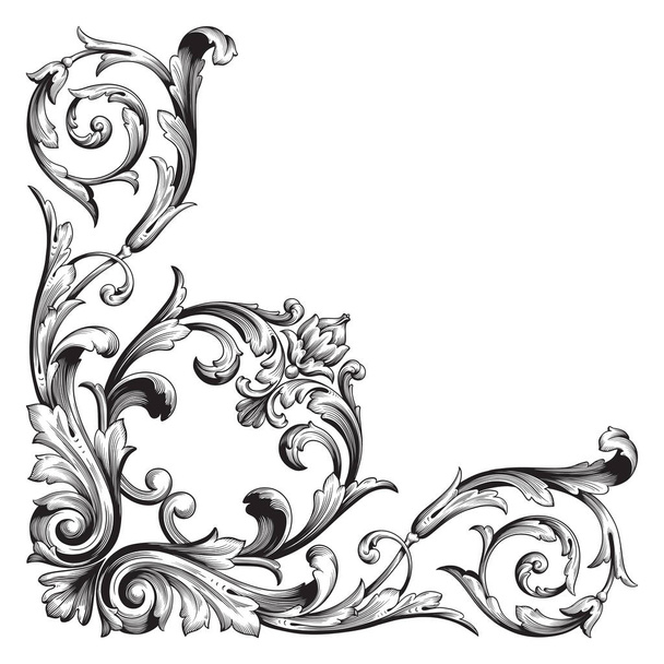 vektorové barokní ornament ve viktoriánském stylu - Vektor, obrázek