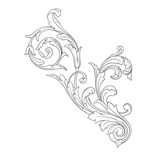 Vector baroque ornament in victorian style - ベクター画像
