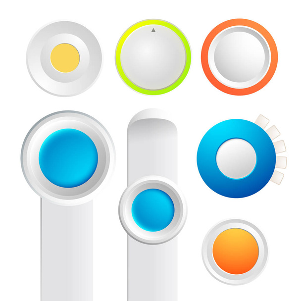 Set Of Toggle Buttons Collection - Vetor, Imagem