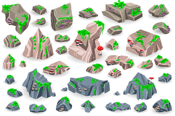 Rock Vector Collection Game Icons  - Vector, Image